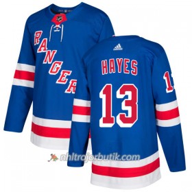 Män Ishockey New York Rangers Tröja Kevin Hayes 13 Adidas 2017-2018 Royal Authentic